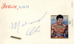 Autograph/Autogramme Glückwunschkarte Mit Original-Unterschrift Von Muhammad Ali Vom 2.6.1979 Berlin II - Altri & Non Classificati