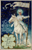 Jahreszahlen Neujahr 1903 Prägekarte I-II Bonne Annee - Altri & Non Classificati