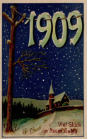 Jahreszahlen Neujahr 1909 Prägekarte I-II Bonne Annee - Andere & Zonder Classificatie