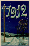 Jahreszahlen Neujahr 1912 Prägekarte I-II Bonne Annee - Altri & Non Classificati
