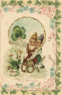 Zwerg Neujahr Präge- Klappkarte 1903 I-II Bonne Annee Lutin - New Year