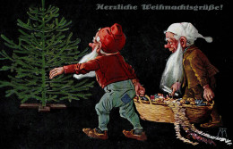 ZWERGE - Weihnachten TSN 1684 Künstlerkarte Sign. TM Noel - Sonstige & Ohne Zuordnung
