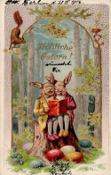 Ostern Hasen Prägekarte 1906 I-II Paques - Pascua