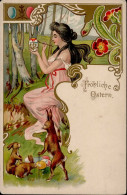 Ostern Jugendstil I-II Art Nouveau Paques - Pascua