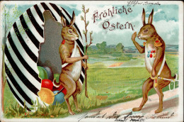 Ostern Hasen Personifiziert Litho I-II Paques - Pascua