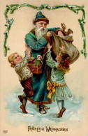 Weihnachtsmann Kinder Spielzeug Prägekarte I-II Pere Noel Jouet - Otros & Sin Clasificación