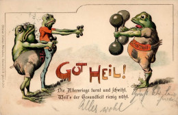 Frosch Personifiziert Verlag Ottmar Zieher 1899 I-II Grenouille - Sonstige & Ohne Zuordnung