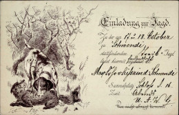 Jagd Einladung Schwendi 1907 I-II Chasse - Otros & Sin Clasificación