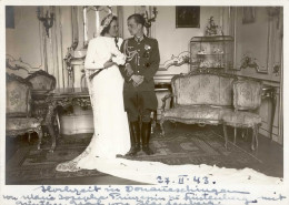 Adel Graf Günther Von Hardenberg Und Gräfin Maria Josepha (geb. Prinzessin Zu Fürstenberg) Hochzeitsfoto Donaueschingen  - Königshäuser