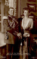 Adel Hohenzollern Fürst Wilhelm Mit Seiner Gemahlin Adelgunde Foto-AK I-II - Koninklijke Families