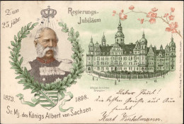 Adel Sachsen König Albert 25jähriges Regierungs-Jubiläum 1898 I-II - Case Reali