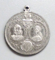 Kaiser Franz Josef I. Jubiläums-Medaille 1848-1898 Portraits Franz Josef Und Sissi 33mm - Koninklijke Families