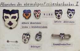FREIDENKER Freidenkerbund Österreich Lot Mit 8 Abzeichen, Anhängern Und Krawattenhalter. Sehr Selten - Sin Clasificación