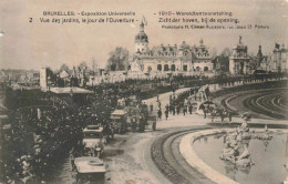 BELGIQUE - Bruxelles - Exposition Universelle - Vue Des Jardins, Le Jour De L'Ouverture - Carte Postale Ancienne - Universal Exhibitions