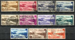 Z3688 SOMALIA AFIS 1950-51 Aereo E Veduta, Serie Completa Usata, Valore Catalogo Sassone € 400, Ottime Condizioni - Somalie (AFIS)