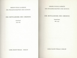 Buch WK I Pour Le Merite Lot Mit 2 Büchern Für Wissenschaften Und Künste Die Mitglieder Des Ordens 1. Und 2. Band 1975 U - Altri & Non Classificati