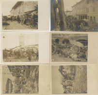 Isonzoschlacht Lot Mit 6 Foto-AK Codroipo / Italien Zerstörungen November 1917 I-II - Sonstige & Ohne Zuordnung