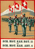 Schweiz Sch. Mot. Kan. Regiment 11 Gelaufen Als Feldpost Ca. 1940 - Regimente