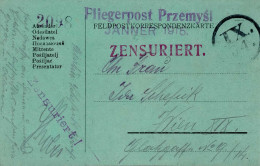 Feldpost WK I Fliegerpost Przemysl Luftwaffe Doppelte Zensur 1915 II (rechts Verkürzt) - Otros & Sin Clasificación