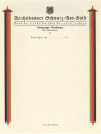 Zwischenkriegszeit Original Briefpapier Schwarz-Rot-Gold Ortsgruppe Reutlingen I-II - Altre Guerre