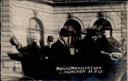 WEIMARER REPUBLIK - Foto-Ak REICHSKANZLER CUNO Am 22.3.1923 In München I-II - Otras Guerras