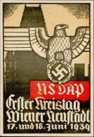 ÖSTERREICH-ANSCHLUSS WK II - 1.NSDAP-KREISTAG WIENER NEUSTADT 1939 S-o Sign. Künstlerkarte I - Guerra 1939-45