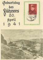 NS-GEDENKBLATT WK II - DINA5-Gedenkblatt GEBURTSTAG Des FÜHRERS S-o OBERSALZBERG 20.4.1941 Selten! I - Guerra 1939-45