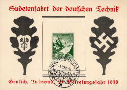 NS-GEDENKBLATT WK II - SUDETENFAHRT 1938 S-o I - Guerra 1939-45