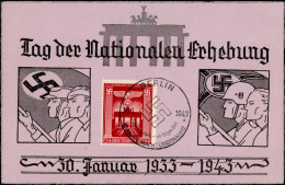 NS-GEDENKBLATT WK II - TAG Der NATIONALEN ERHEBUNG 10 Jahre S-o Berlin 30.1.1943 I - Weltkrieg 1939-45