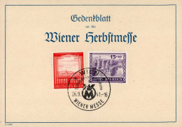 NS-GEDENKBLATT WK II - WIENER HERBSTMESSE S-o 1941 I - Guerra 1939-45