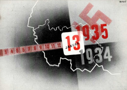 WK II Saarabstimmung 13. Januar 1935 Mit Sondermarke Und Sonderstempel I-II - Oorlog 1939-45