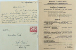 WK II Saarabstimmung Großer Saarabend Turnverein Groß-Gerau U. Püttlingen Faltblatt Mit Originalumschlag (Wagner-Frankat - Guerra 1939-45