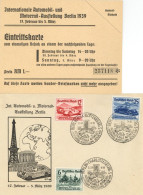 3. Reich Internationale Automobil- U. Motorrad-Ausstellung Berlin 1939 Original Ungebrauchte (!) Eintrittskarte U. Dazu  - Guerra 1939-45