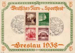 3. Reich Propaganda Breslau Deutsches Turn- U. Sportfest 1938 I- - Guerra 1939-45