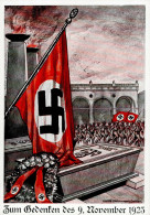 Propaganda WK II - 9.NOVEMBER 1923 PH 1923/33 Künstlerkarte Sign. Friedmann S-o I-II - Weltkrieg 1939-45