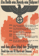 Propaganda WK II - DINA5 FLUGBLATT Zur VOLKSABSTIMMUNG 10.4.1938 Der Gruppe 8 Des NS-FLIEGERKORPS I-II - Weltkrieg 1939-45