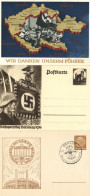 Propaganda WK II 2 Kl. Alben Mit über 100 AKs, Propaganda-Stempel Und -Karten, Erhaltung Unterschiedlich Meist Einfache  - War 1939-45