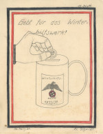 Propaganda WK II Handgemaltes Werbeplakat Für Das WHW Vom 14.3.1934 II - War 1939-45