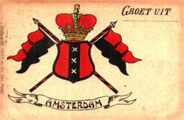Carte Postale > Drapeaux Amsterdam  > Réf C 01 - Banderas