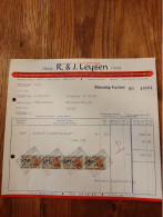 Factuur Facture - Firma R. & J. Leysen - Amerikaanse Bloem-Droge Vruchten Enz... Antwerpen 21/11/1955 - 1950 - ...