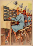 Propaganda WK II Frauen Schaffen Für Euch Die Fernsprechbeamtin I-II Femmes - Guerre 1939-45