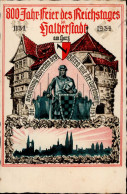 Propaganda WK II Halberstadt 800 Jahrfeier Des Reichstages 1934 II (Marke Entfernt, Fleckig) - Weltkrieg 1939-45