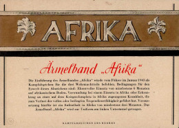 Propaganda WK II - KAMPF-ABZEICHEN Des HEERES Nr. 16 ÄRMELBAND AFRIKA I-II - Weltkrieg 1939-45