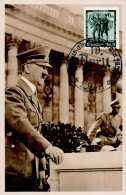 3. Reich Adolf Hitler Photo Hoffmann O 22 Sonderstempel 1938 I- - Weltkrieg 1939-45