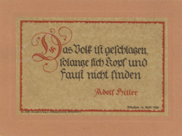 Hitler Das Volk Ist Geschlagen Solange Sich Kopf Und Faust Nicht Finden I-II - Weltkrieg 1939-45