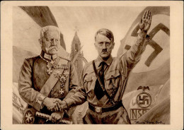 Hitler Und Bismarck Sign. I-II - Guerra 1939-45