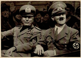 Hitler Und Duce Foto-AK Ii (Ecken Abgestossen) - Weltkrieg 1939-45