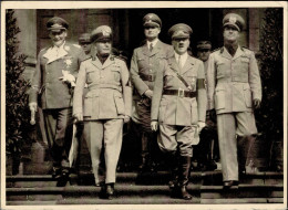 Hitler Und Duce Göring Heß Und Ciano II (Stauchung, Kl. Eckbug) - Guerra 1939-45