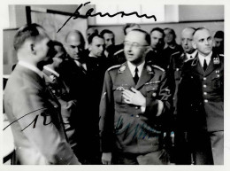 Himmler, Hess Und Bouhler, Phillip Chef Der Kanzlei Des Führers Foto Mit Eigenhändigen UNTERSCHRIFTEN Aller Drei Ca. 9x1 - Guerra 1939-45