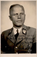 WK II Wahl, Karl Gauleiter Schwaben Und SS-Obergruppenführer. UNTERSCHRIFT Und  Eigenhändige Widmung Auf Fotokarte 1939 - Weltkrieg 1939-45